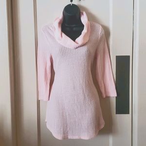 Lightweight Pink waffle sweater